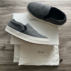 Celine Skate Slip On Gray Wool Flat Size 6 (EU 36.5) Womens